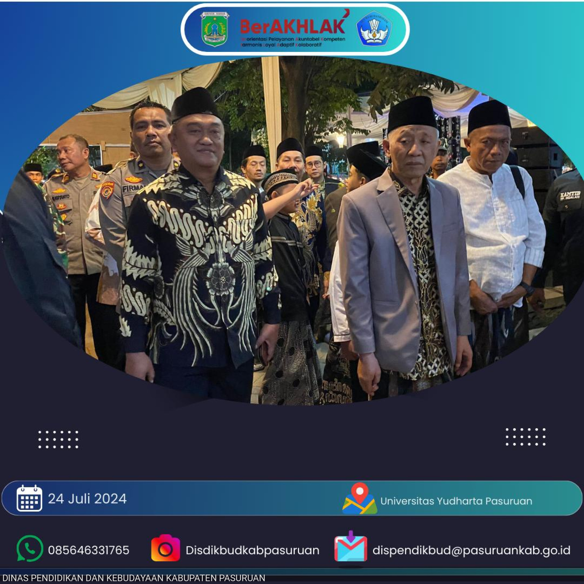 Diesnatalis ke 22 Universitas Yudharta yang Dihadiri Kepala Dinas Pendidikan dan Kebudayaan