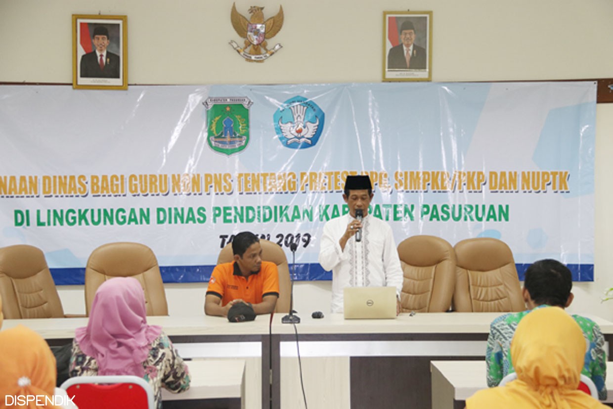 PEMBINAAN DINAS BAGI GURU NON PNS TENTANG PRETEST PPG, SIM PKB/PKP DAN NUPTK