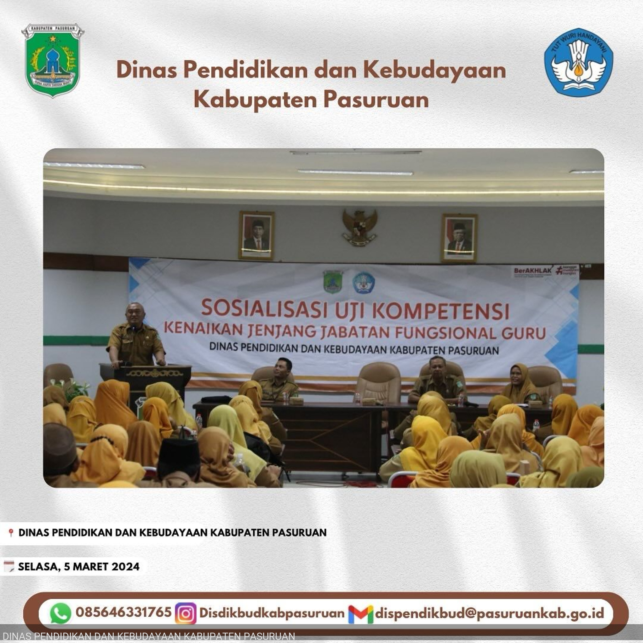 Sosialisasi Uji Kompetensi Kenaikan Jenjang Jabatan Fungsional Guru